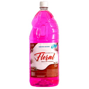 embalagem com produto de limpeza desinfetante floral de dois litros da tróppel
